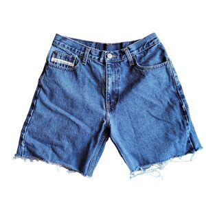 U.S. Polo Assn. Ralph Lauren Womans Blue Denim Cut Off Vintage Y2K Jean Shorts 8